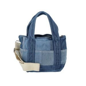No Boundaries Denim Mini Tote Bag, Women's, Patchwork NEW WITH TAGS!!